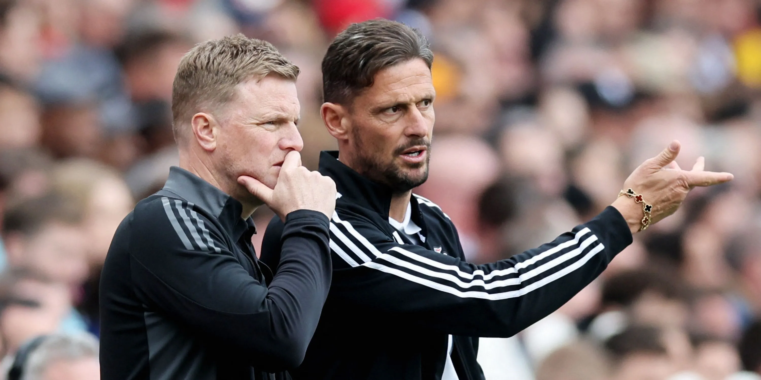 Hình ảnh huấn luyện viên Eddie Howe và tổng hợp liên quan đến cầu thủ Newcastle được chấm điểm
