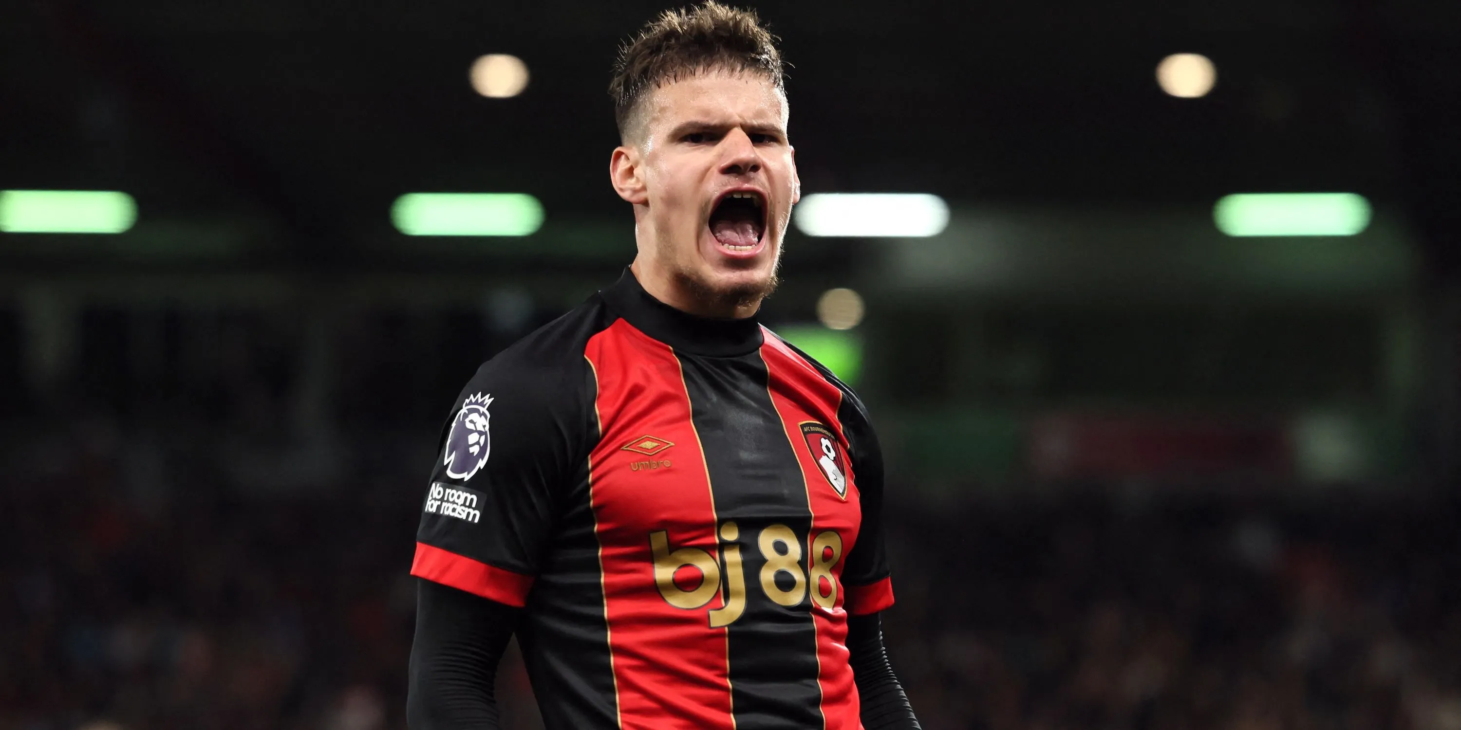 Cầu thủ Milos Kerkez của AFC Bournemouth (mục tiêu chuyển nhượng của Liverpool)