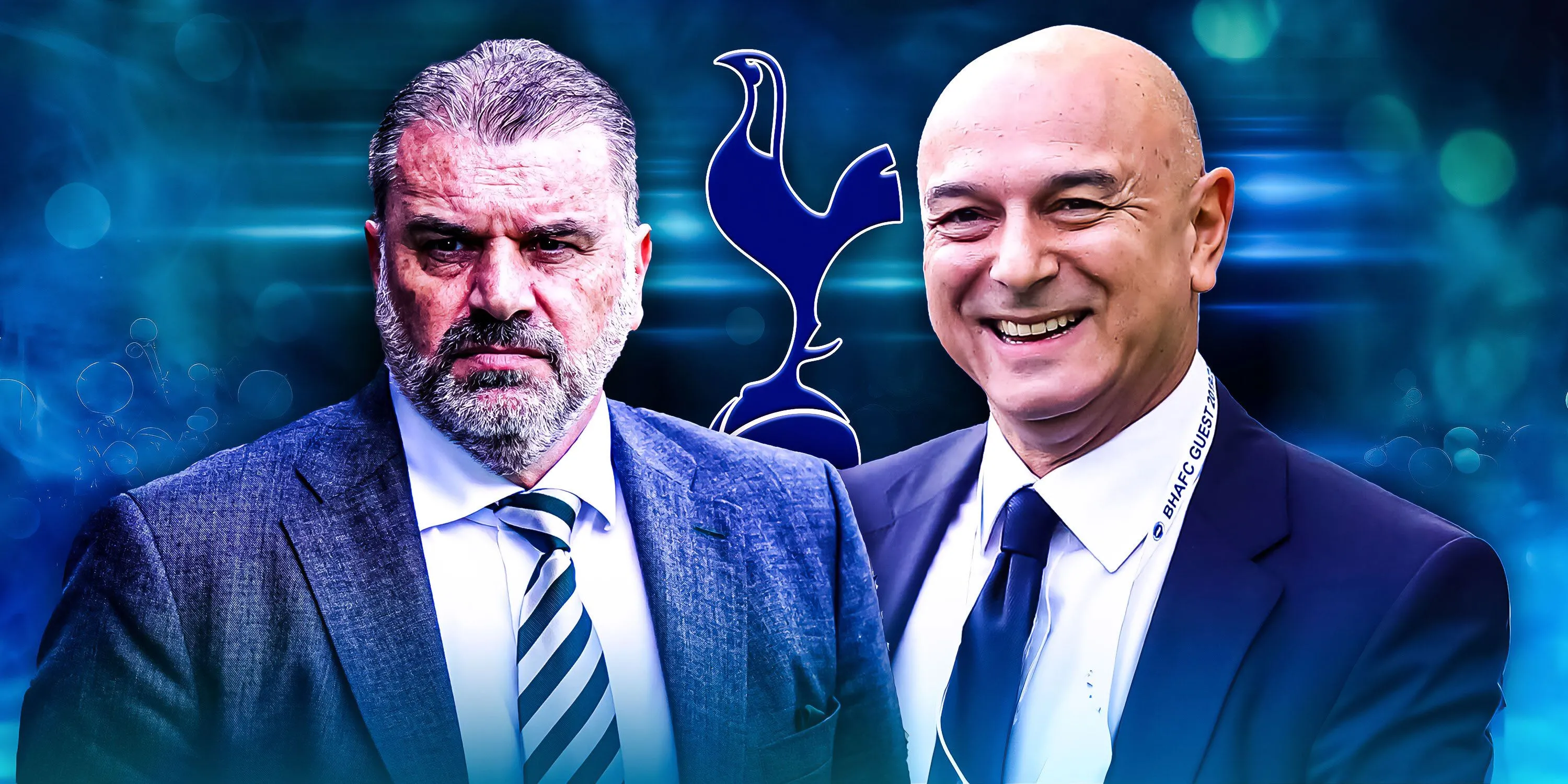 Chủ tịch Daniel Levy và cựu HLV Ange Postecoglou của Tottenham