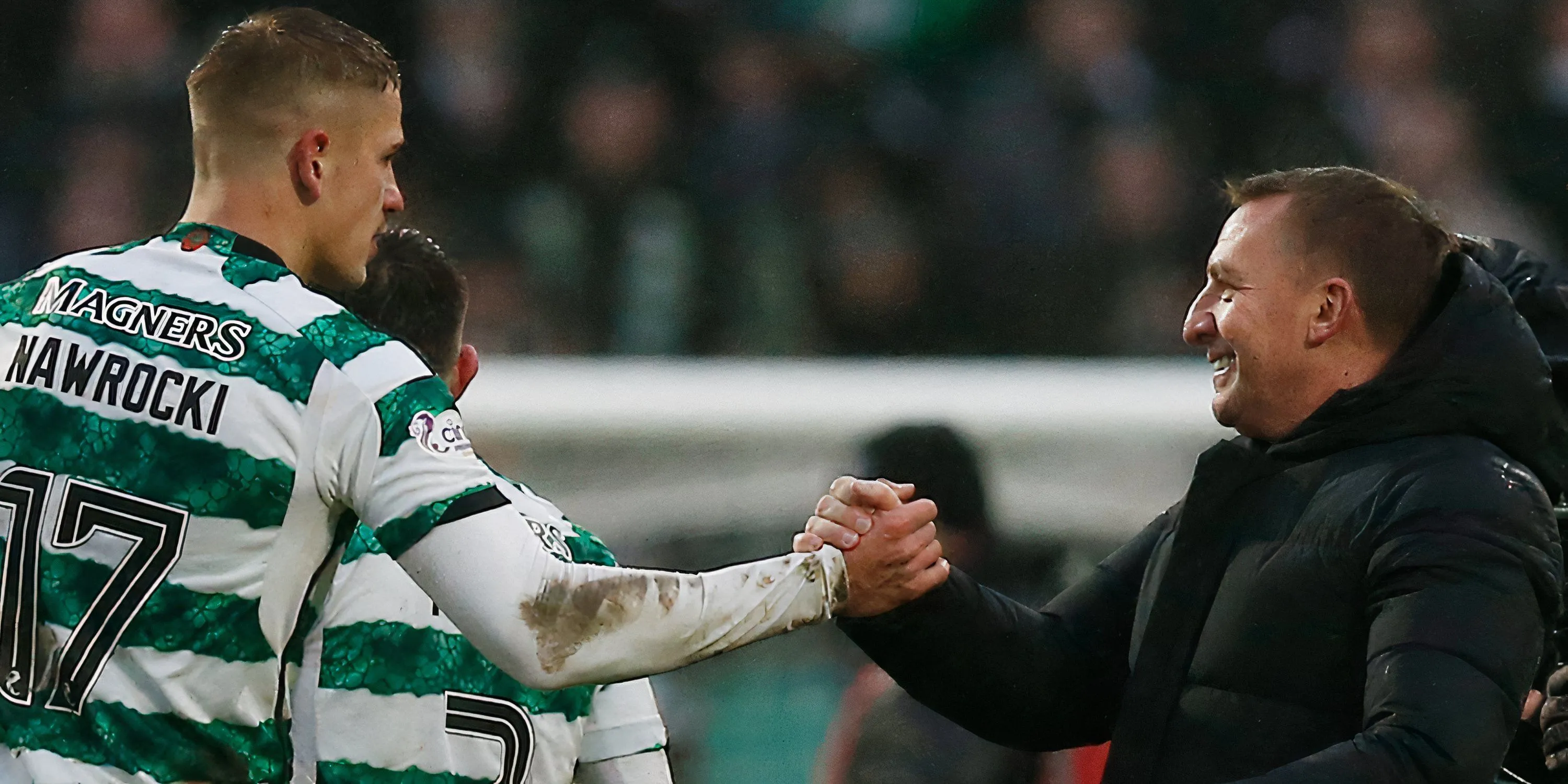 Hậu vệ Maik Nawrocki trong màu áo Celtic tại Giải VĐQG Scotland