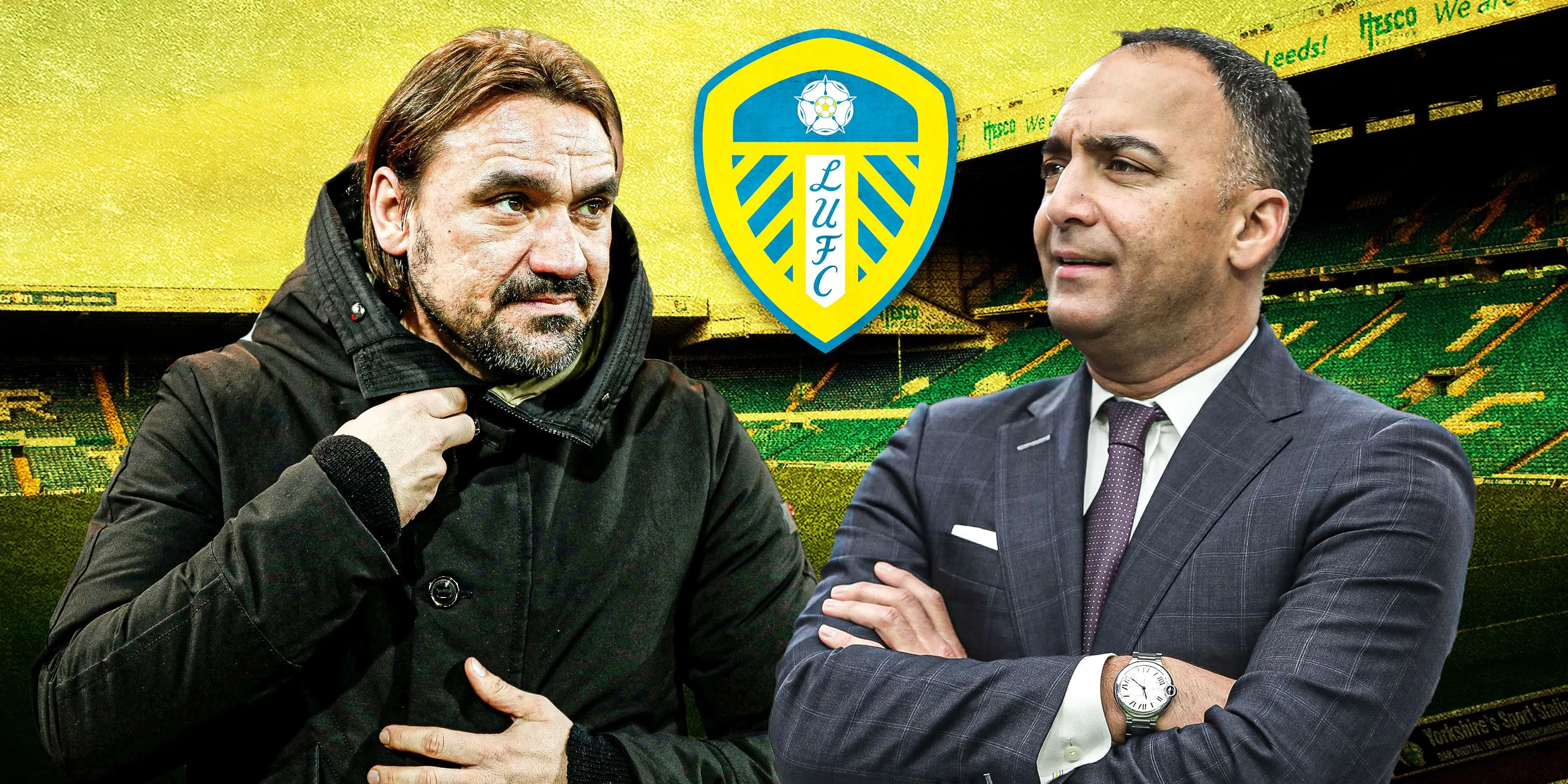 HLV Daniel Farke và chủ tịch Paraag Marathe của Leeds United