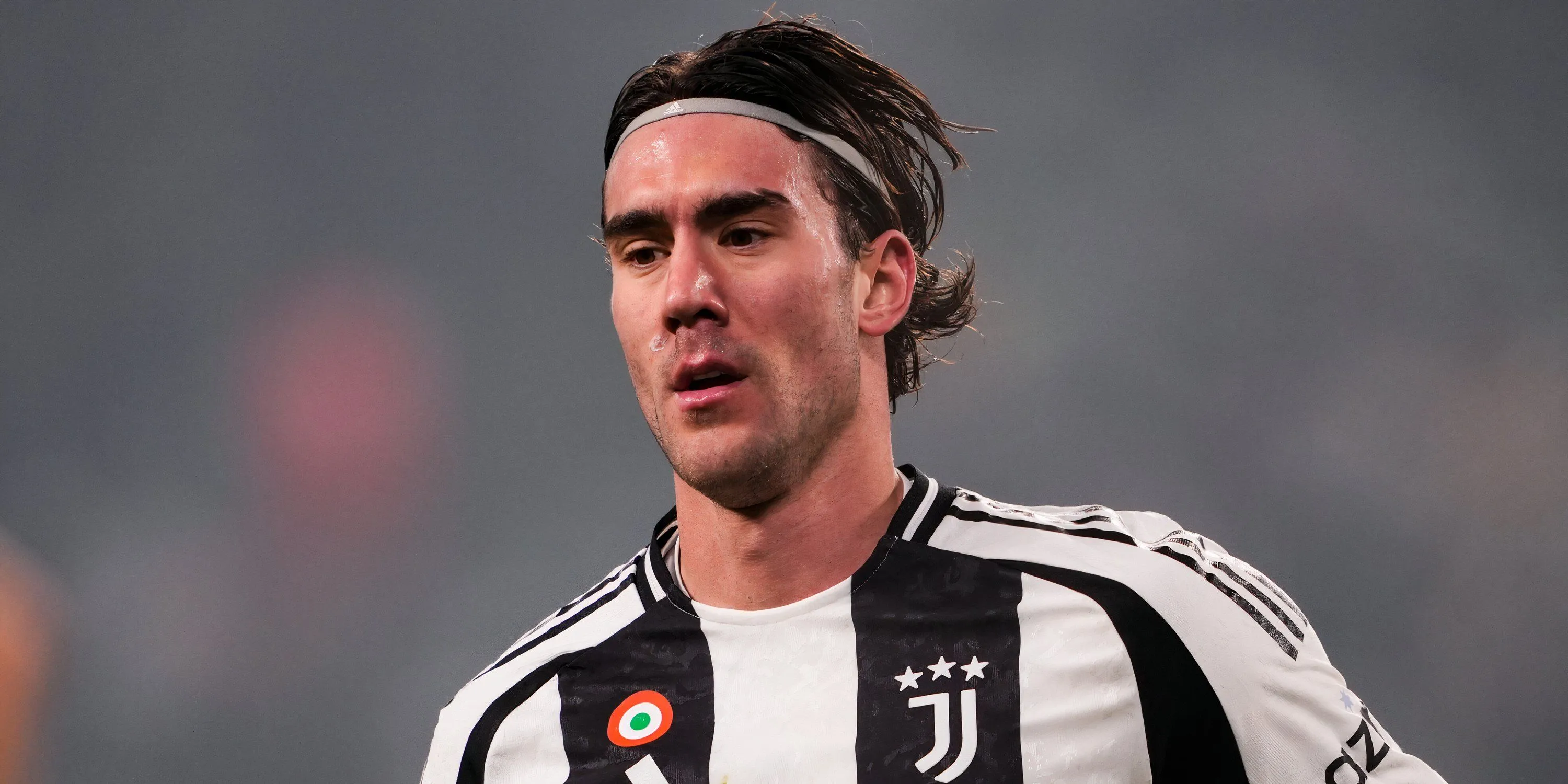 Tiền đạo Dusan Vlahovic trong màu áo Juventus, được đồn đoán sắp chuyển đến Tottenham