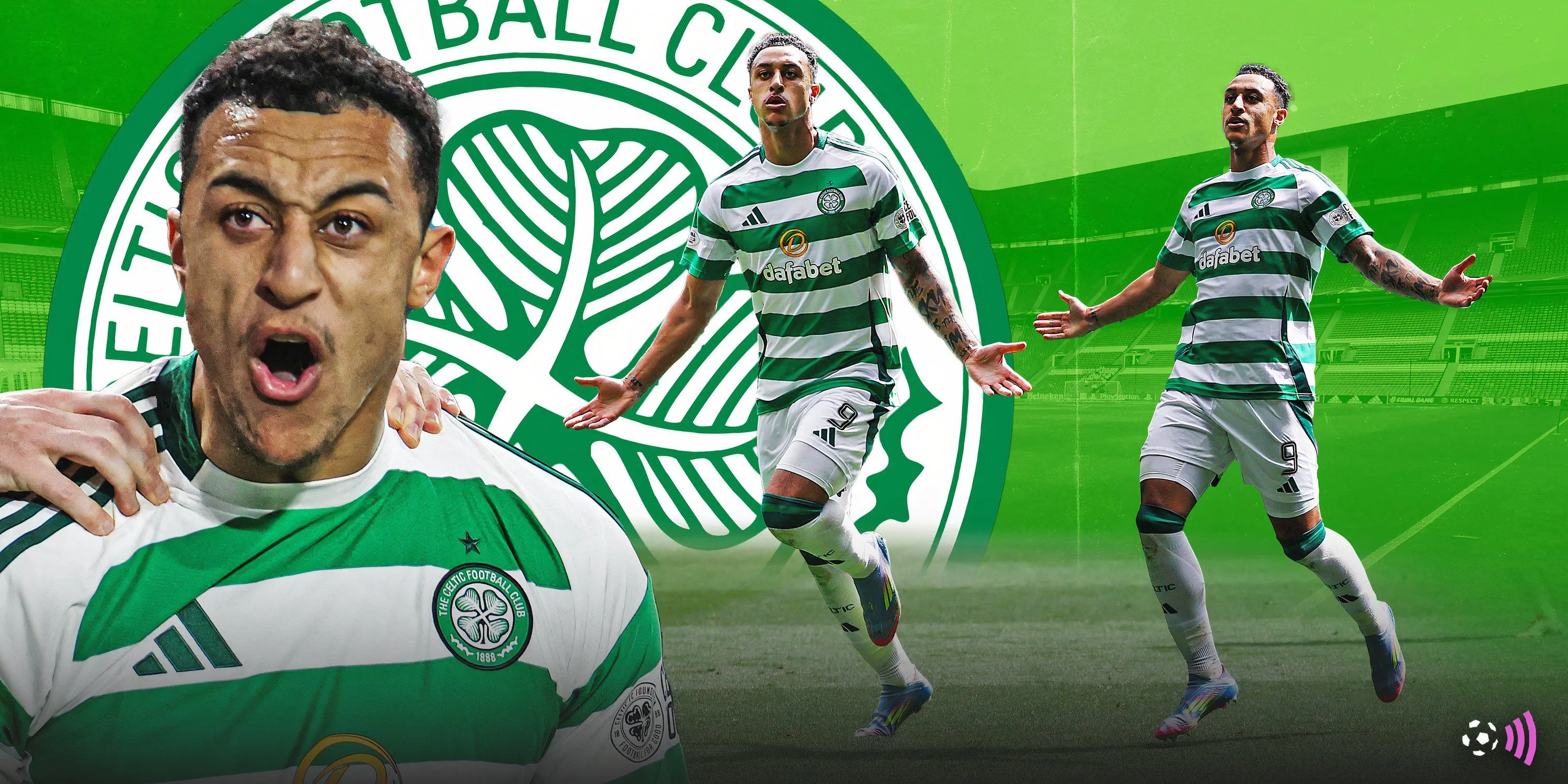 Huấn luyện viên Brendan Rodgers trao đổi với tiền đạo Adam Idah của Celtic.